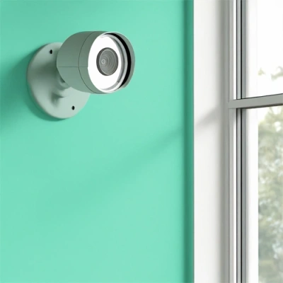 Davenport vivint camera facing a window